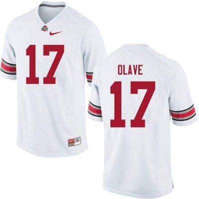 Men's Ohio State Buckeyes #17 Chris Olave White Nike NCAA College Football Jersey February ELF7244LN